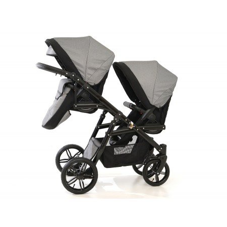 Carucior gemeni pj stroller lux 3in1 grey